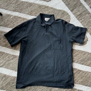 H embroidered buttoned polo shirt